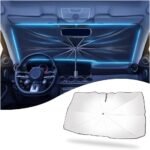 Car  Sun Shade Cover,Foldable and Storable with Opening Design Car Sun Shade Windshield,Block UV Rays and Keep The Interior of The Car Cool (Upgraded Opening Design)