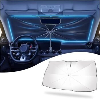 Car  Sun Shade Cover,Foldable and Storable with Opening Design Car Sun Shade Windshield,Block UV Rays and Keep The Interior of The Car Cool (Upgraded Opening Design)