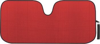 Front Windshield Sun Shade  Accordion Folding Auto Sunshade for Car Truck  - Blocks   Sun Visor Protector - Keeps Your Vehicle Cool - 66 x 27 Inch (Red)