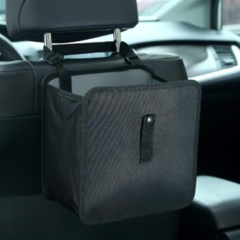 Foldable Car Trash Can, Waterproof Leakproof Hanging Auto Garbage Can, Multifunctional Large Capacity Vehicle Garbage Bag Storage Bag Organizer, Interior Car Accessories (Small)