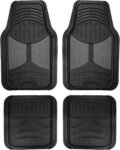 Automotive Floor Mats - Heavy-Duty  Floor Mats for Cars, Universal Fit Full Set,  Floor Mats, Trimmable Floor Mats for Most Sedan, , Truck Floor Mats Rubber Gray